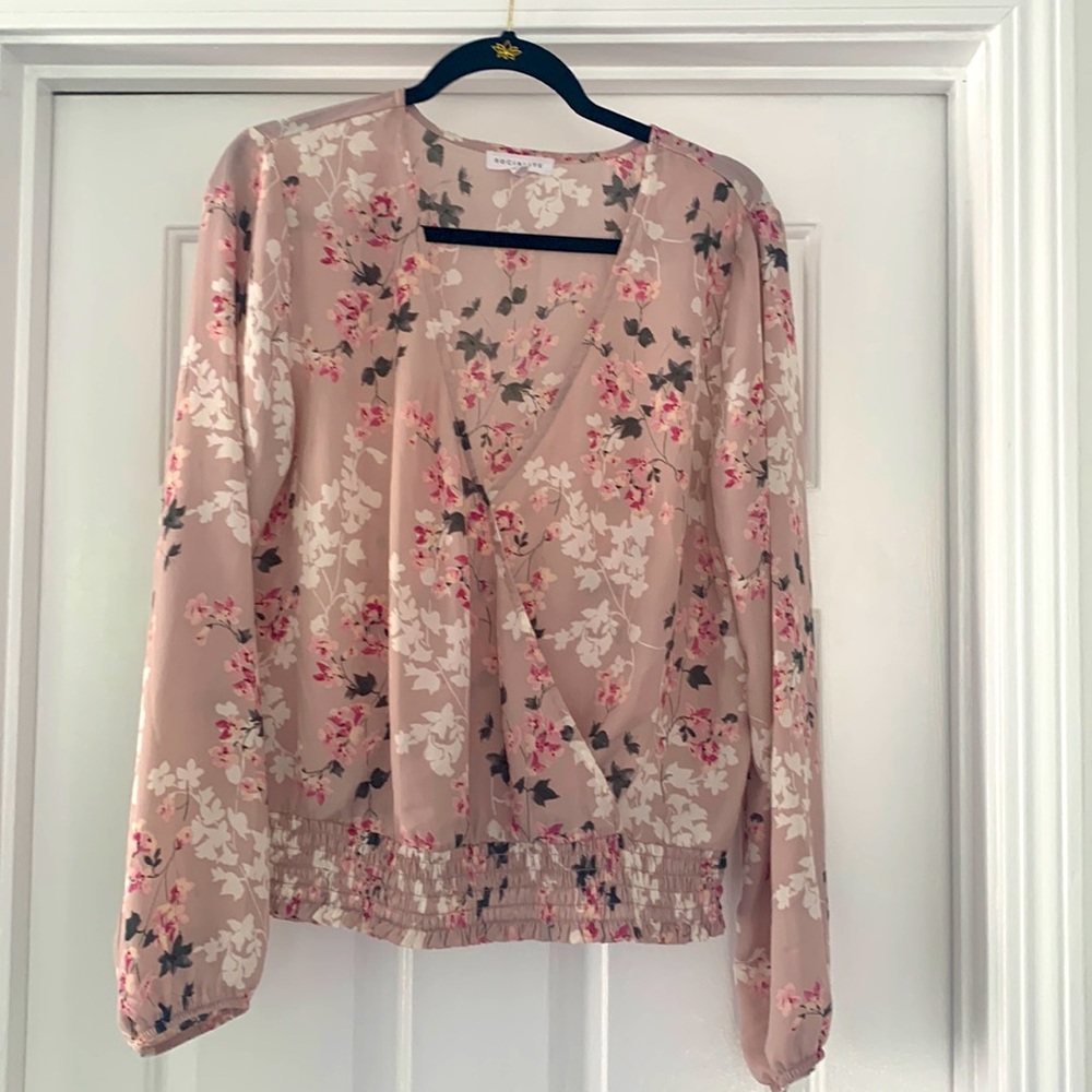 Pink Floral Blouse
